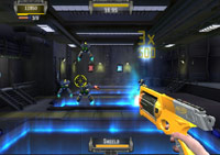 Battling droids in 'NERF N-Strike'
