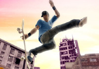 Grabbing some board in 'Skate It' for Wii