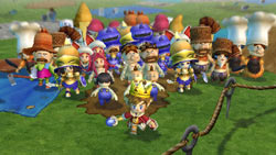 King Corobo leading his people in 'Little King's Story'