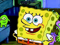 SpongeBob taking on the challenge in 'SpongeBob vs. The Big One: Beach Party Cook Off'