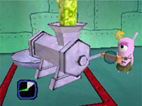 Cooking with the DS stylus n in 'SpongeBob vs. The Big One: Beach Party Cook Off'