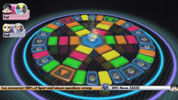 Classic gameboard feel in 'Trivial Pursuit'