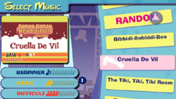 Song list from 'DanceDanceRevolution Disney Grooves'