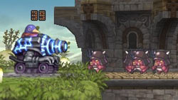Prinny driving a tank in 'Prinny: Can I Really Be The Hero?'