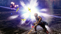 Edge Maverick in combat in 'Star Ocean: The Last Hope'