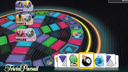 Classic gameboard feel in 'Trivial Pursuit'
