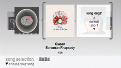 SingStar Queen Stand Alone Album and song selection function in 'SingStar Queen'