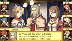 the faculty of Particus Academy from 'Class of Heroes'