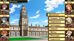 the areas of Particus Academy from 'Class of Heroes'