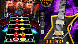 Gameplay screen from 'Guitar Hero On Tour: Modern Hits'