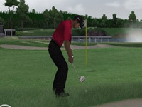 Using a wedge in a sand trap in 'EA Sports Tiger Woods PGA Tour 10 Using a wedge in a sand trap in 'EA Sports Tiger Woods PGA Tour 10