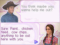 Miley talking with friends in town in 'Walt Disney Pictures Presents Hannah Montana The Movie'