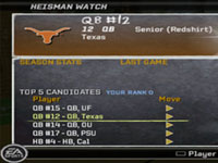 Progress tracking in 'NCAA Football 10'