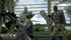 Duke and Gung Ho in co-op action against Cobra in 'G.I. Joe: The Rise of Cobra'