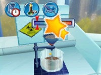 Experiment in action in 'Science Papa' for DS