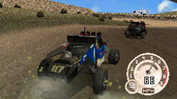 A buggy style off road race example from 'DiRT 2' for DS