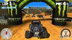 Sprint car racing example from 'DiRT 2' for PSP