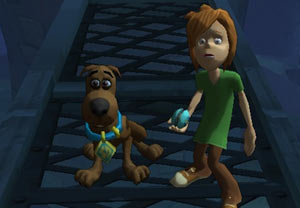 A young Scooby and Shaggy combo in 'Scooby-Doo! First Frights' for PS2 A young Scooby and Shaggy combo in 'Scooby-Doo! First Frights' for PS2