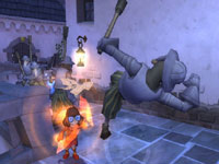 Velma taking on an enemy in 'Scooby-Doo! First Frights' for PS2 Velma taking on an enemy in 'Scooby-Doo! First Frights' for PS2
