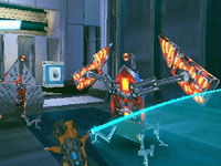 Battling robot enemies in 'G-Force' the video game