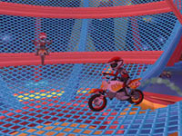A daredevil motorcycle riding act in Ringling Bros. and Barnum & Bailey the game for Wii A daredevil motorcycle riding act in Ringling Bros. and Barnum & Bailey the game for Wii