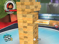 Jenga gameplay screen from Hasbro Family Game Night 2 Jenga gameplay screen from Hasbro Family Game Night 2