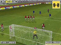 Playing as goalie facing a penalty kick in FIFA Soccer 10