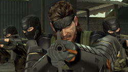 Battle Snake flanked by his crew in Metal Gear Solid Peace Walker