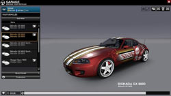 Garage car customization functionality in All Points Bulletin