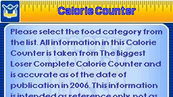 Calorie counter from The Biggest Loser for DS / DSi