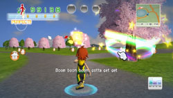 Walking towards a whole bunch of possible Event Capsules in Walk It Out!