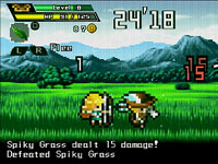 Screen from Half-Minute Hero showing RPG action
