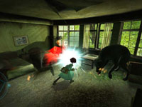 Battling ghosts in the shape of huge dogs in Fragile Dreams: Farewell Ruins of the Moon