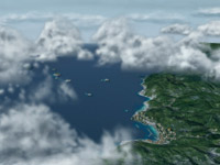 In-game aerial environment in The Sky Crawlers: Innocent Aces