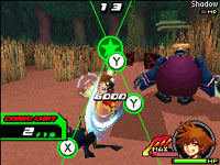 Sora executing a combo in Kingdom Hearts Re:coded