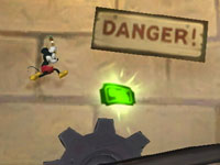 Mickey platforming in Disney Epic Mickey