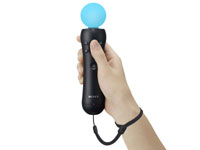 PlayStation Move controller in-hand upright with wrist strap