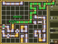 Sludgeworks, a version of the puzzle game Pipe Dream, from TouchMaster 3