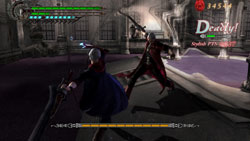 New character Nero battle long-time hero Dante in 'Devil May Cry 4'