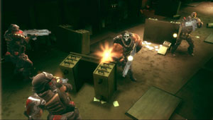 Using cover in the I-formation as a co-op tactic in Army of Two: The 40th Day PSP