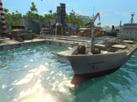 A burgeoning industrial harbor setting in Tropico 3