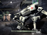 Battling a mech in Shadow Complex