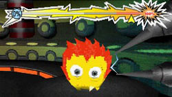 Shock mini-game screen from Squeeballs Party for DS/DSi Shock mini-game screen from Squeeballs Party for DS/DSi