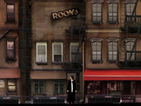 A view of Room Street in Rooms: The Main Building