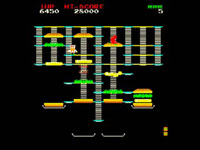 A BurgerTime screenshot from Data East Arcade Classics