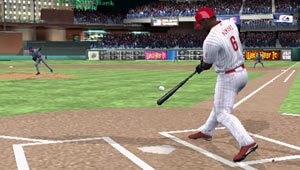 Ryan Howard swinging for the fence in Philidelphia in MLB 10: The Show