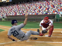 Sliding into a tag at home in MLB 10: The Show