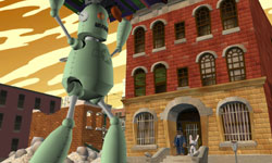 Maimtron 9000 fulfilling his function in Sam & Max: Beyond Time and Space