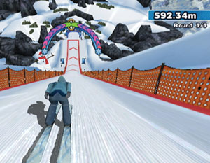 Ski jumping screen from Winter Blast: 9 Snow & Ice Games