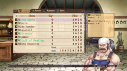 Upgrading weapons through the Blacksmith in Record of Agarest War